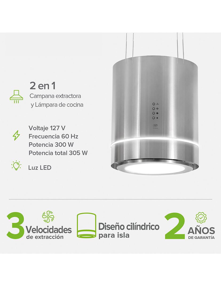 Campana de isla Avera cis38c de acero inoxidable