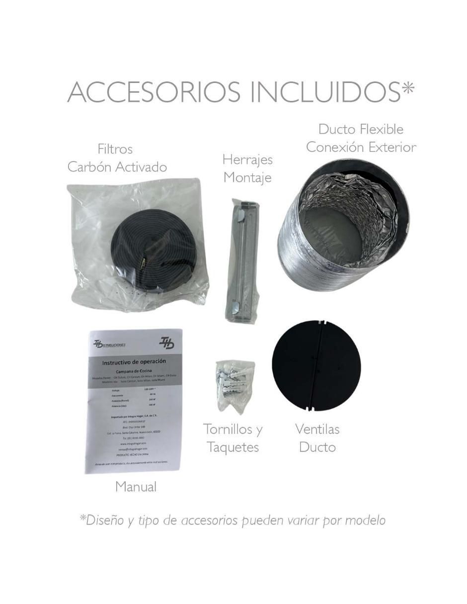 Campana de pared Ch Milan 90 de acero inoxidable 2