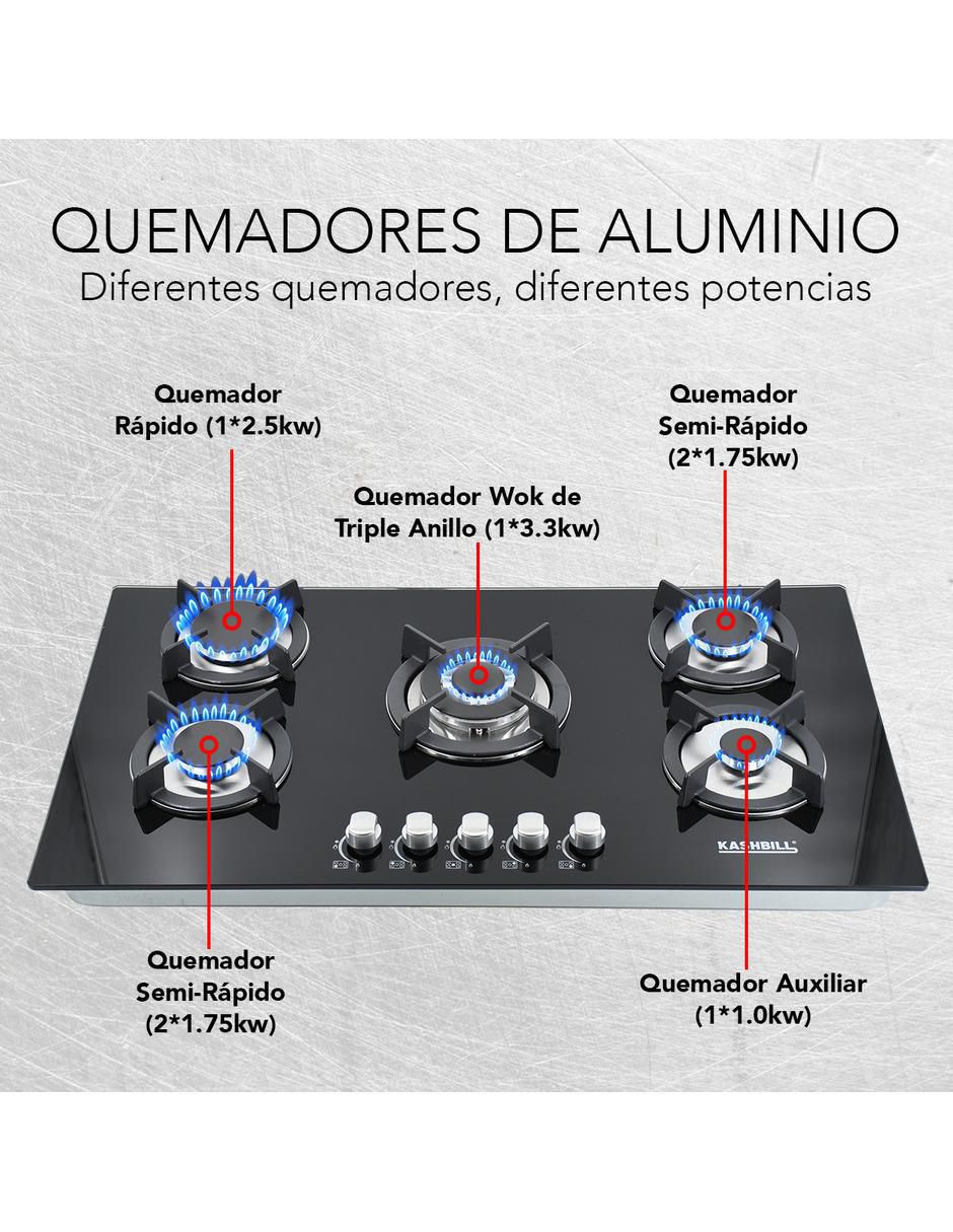 Parrilla a gas lp empotrable Kashbill