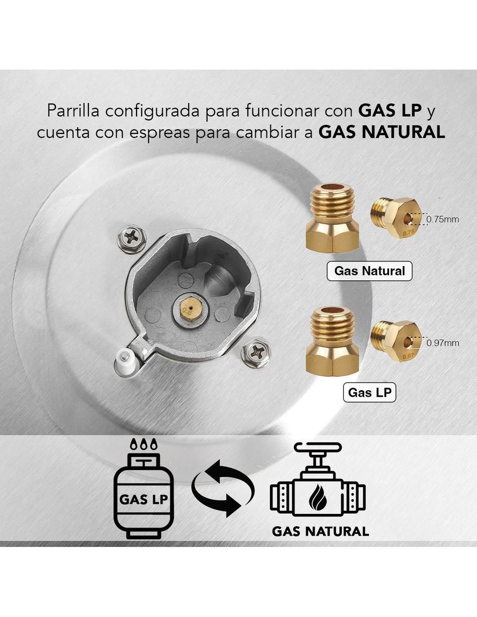 Parrilla a gas lp empotrable Kashbill