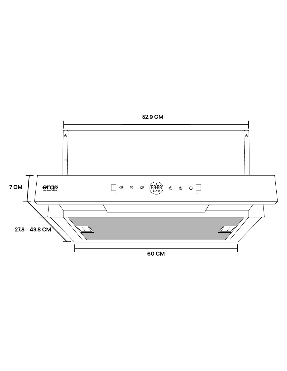 Campana de pared Era CP-TELE-60 de acero inoxidable