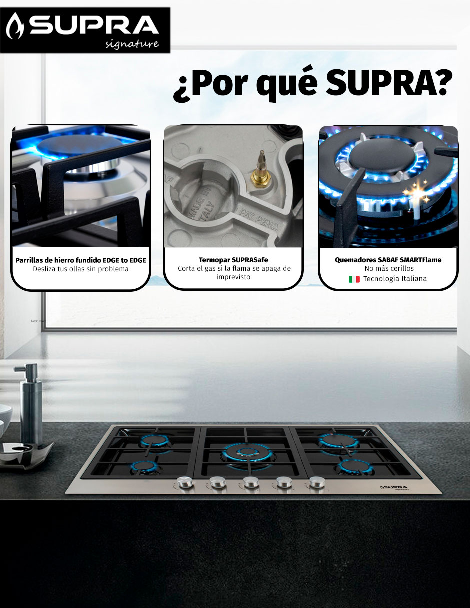 Parrilla a gas lp empotrable