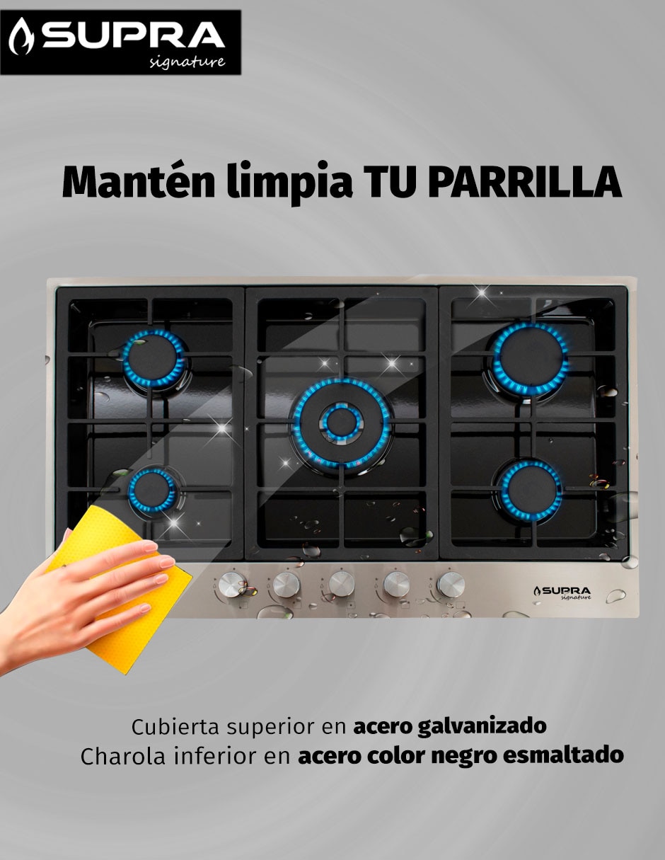 Parrilla a gas lp empotrable 5