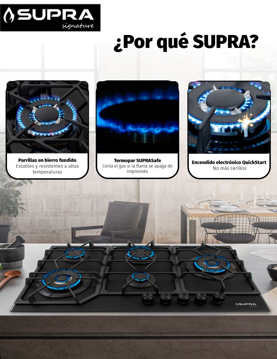 Parrilla a gas lp empotrable 3