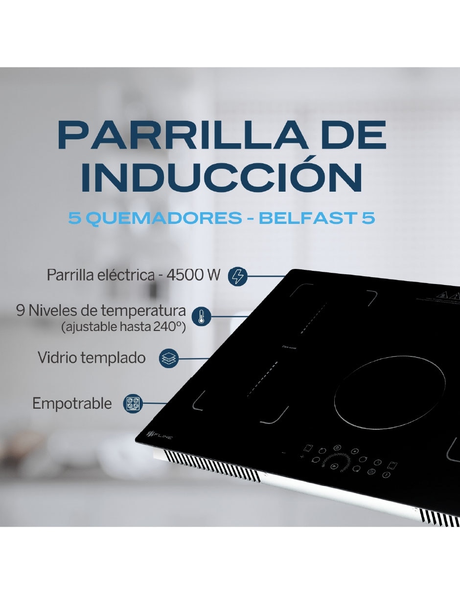 Parrilla a inducción empotrable Fline belfast