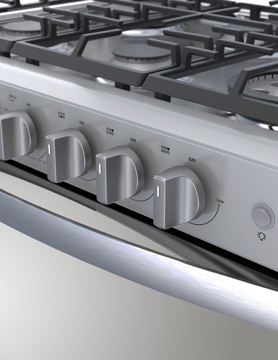 Combo estufa empotrable a gas lp 76.2 cm CWER3100D-HH de 6 quemadores + campana 4