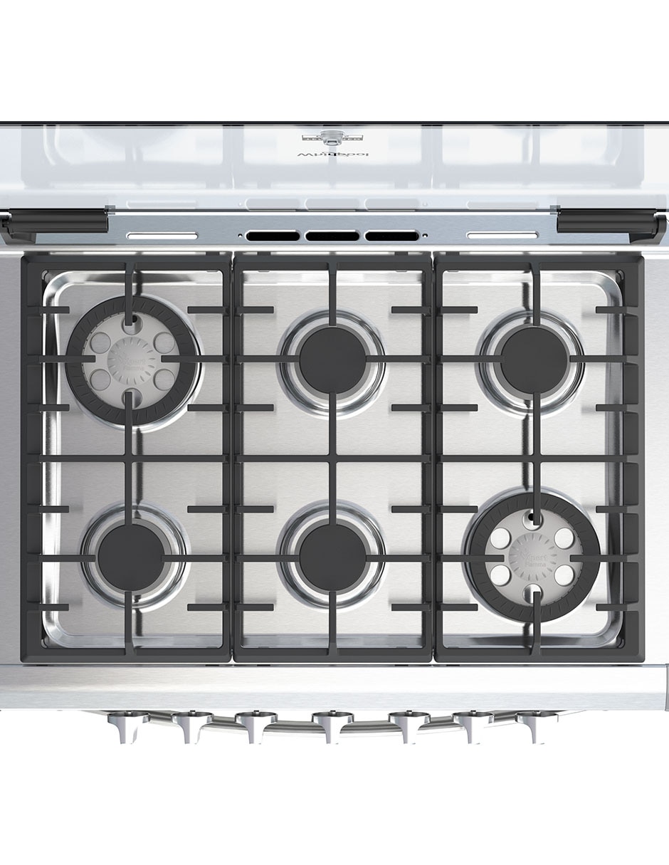 Combo estufa empotrable a gas lp 76.2 cm CWER5000S-HH de 6 quemadores + campana