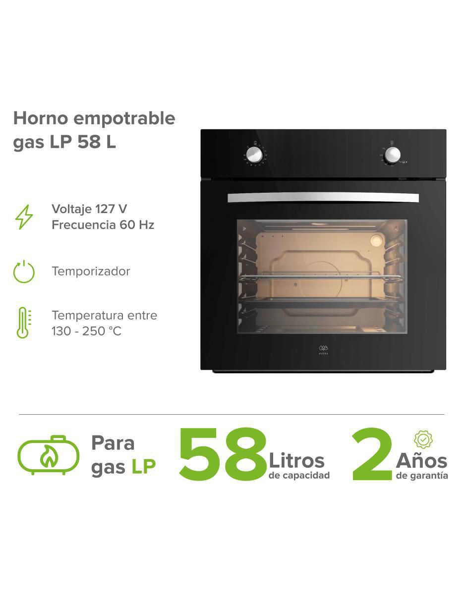 Horno a gas LP HE00LP capacidad 58 L 4