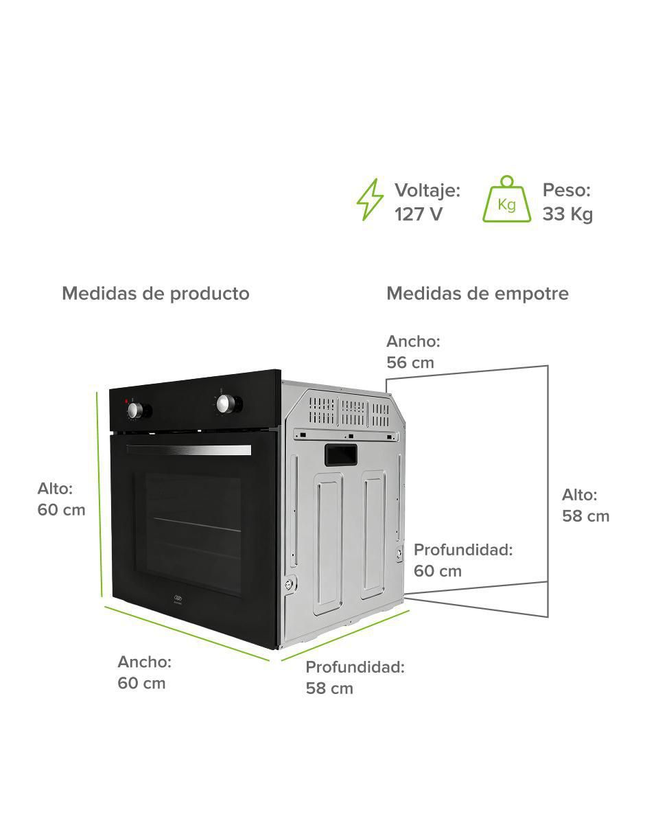 Horno a gas LP HE00LP capacidad 58 L 5