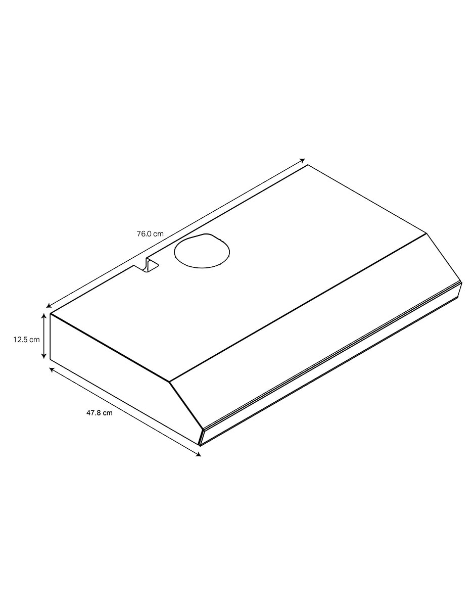 Campana de pared Whirlpool WH7610BB de acero inoxidable