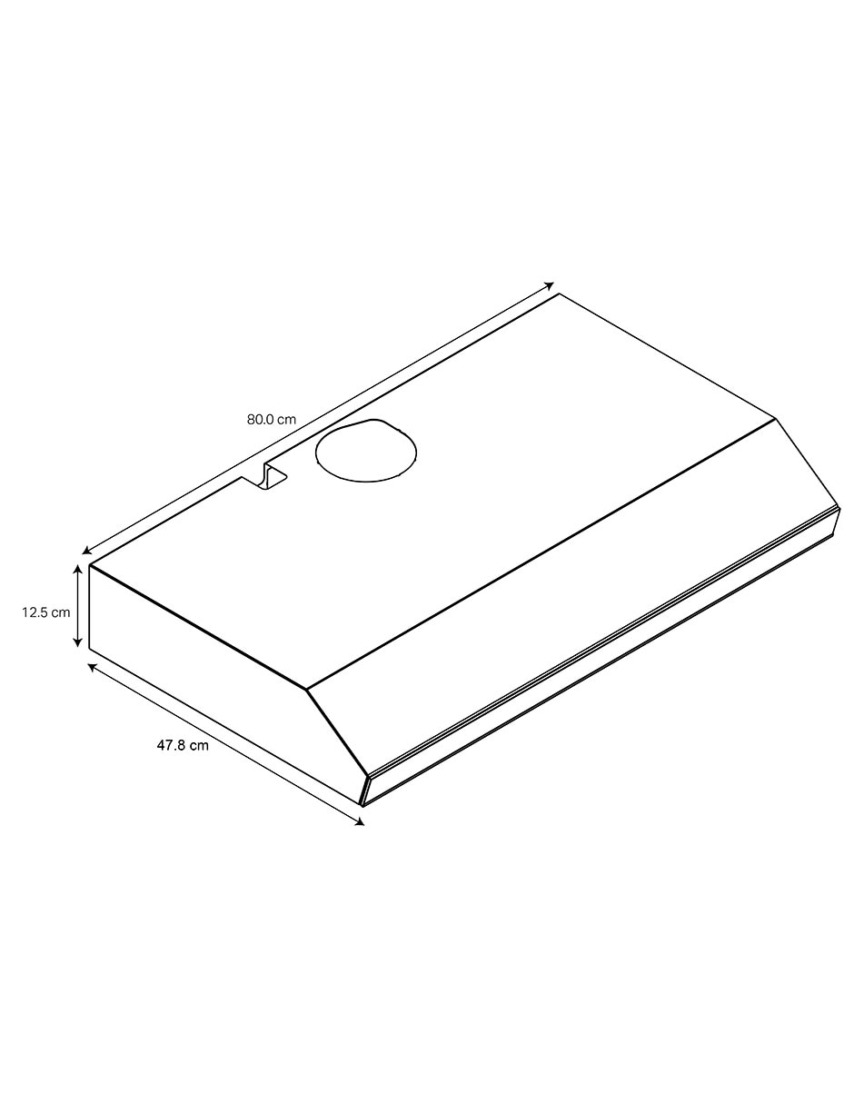 Campana de pared Whirlpool WH8010SS de acero inoxidable