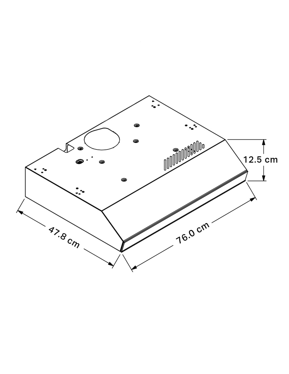 Campana de pared Whirlpool WH7610SS de acero inoxidable