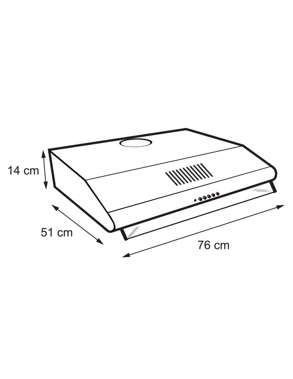 Campana de pared CMK-76IV de acero inoxidable 6