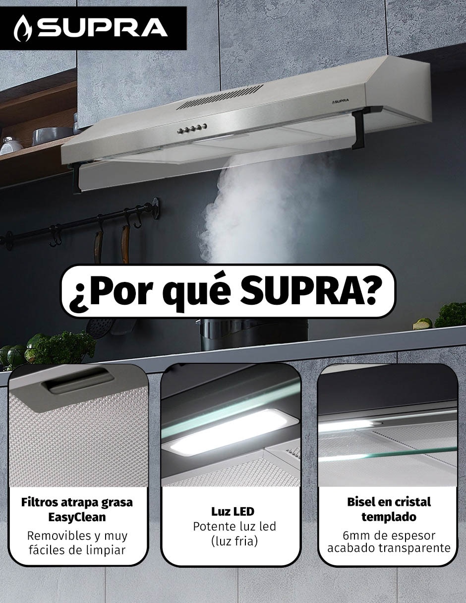 Campana de pared NUBE A-80 de acero inoxidable Campana de pared NUBE A-80 de acero inoxidable