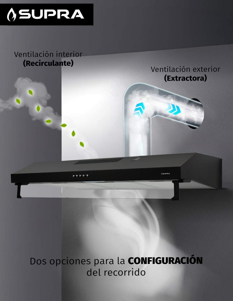 Campana de pared Supra NUBE N-80 de acero