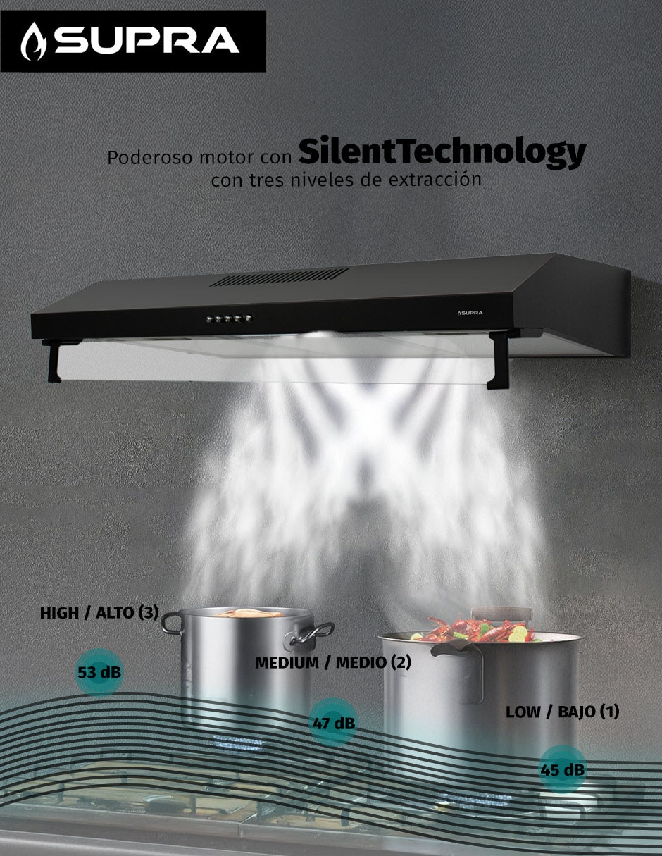 Campana de pared Supra NUBE N-80 de acero