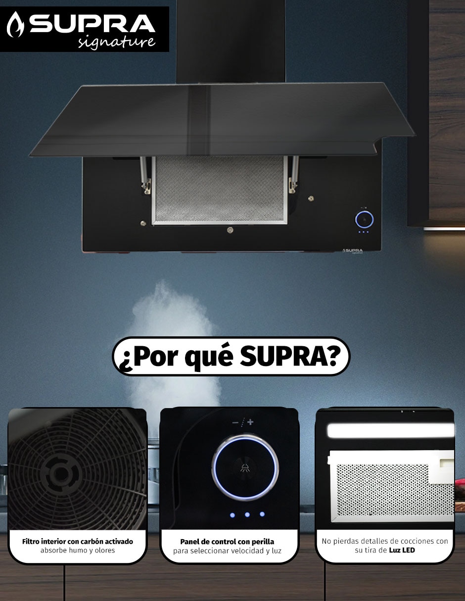 Combo parrilla a gas Lp empotrable Supra Signature