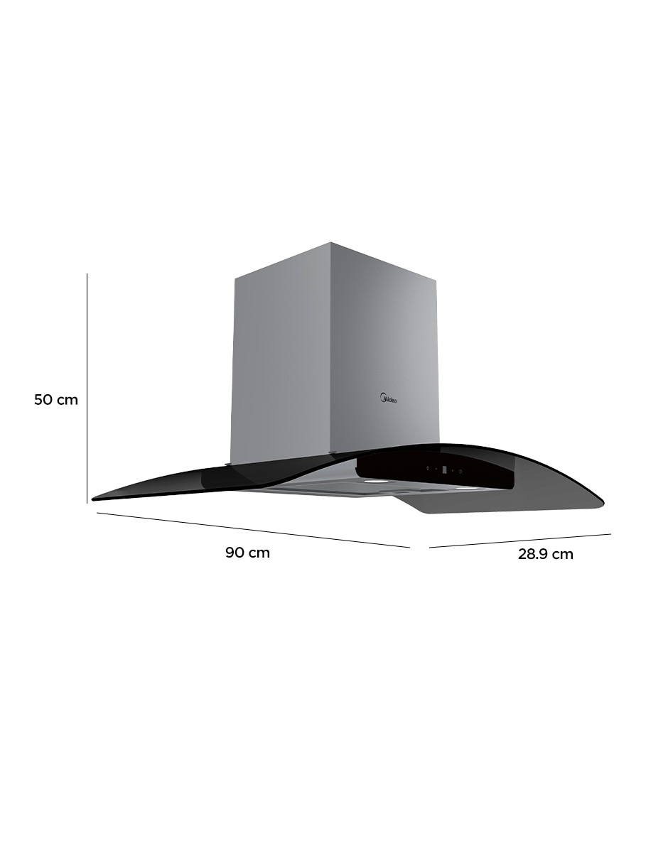 Campana de pared MH90V73AT23SBMXde acero inoxidable 8
