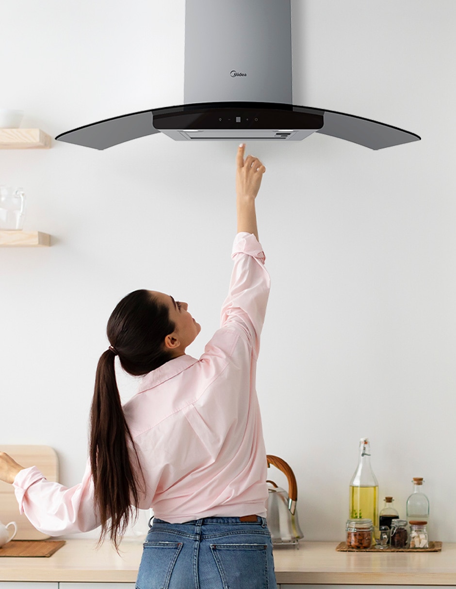 Campana de pared MH90V73AT23SBMXde acero inoxidable 7