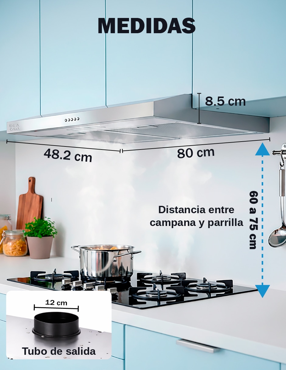 Campana plana de acero inoxidable