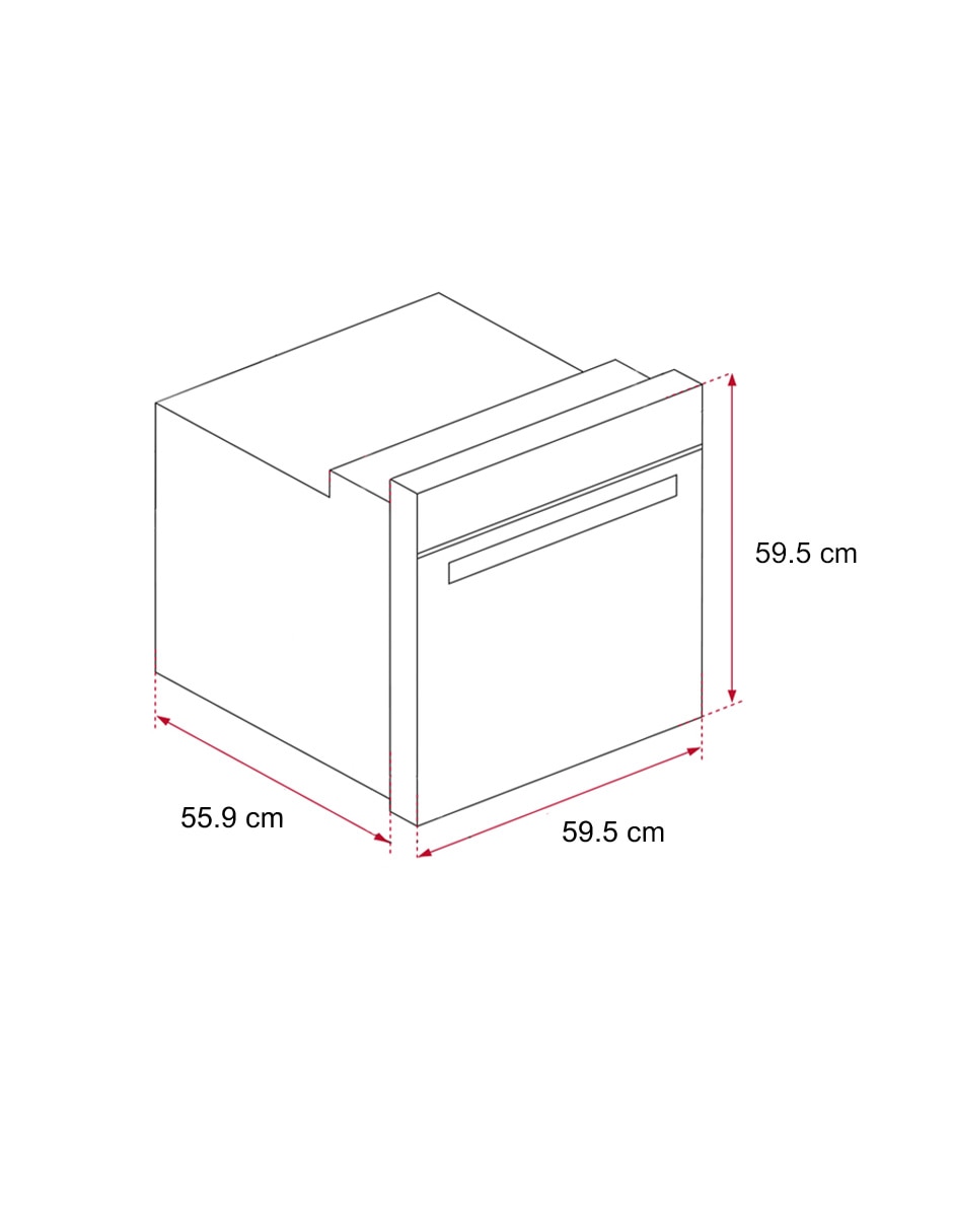 Horno eléctrico Teka HLB84-VGogh capacidad 2.4 pies