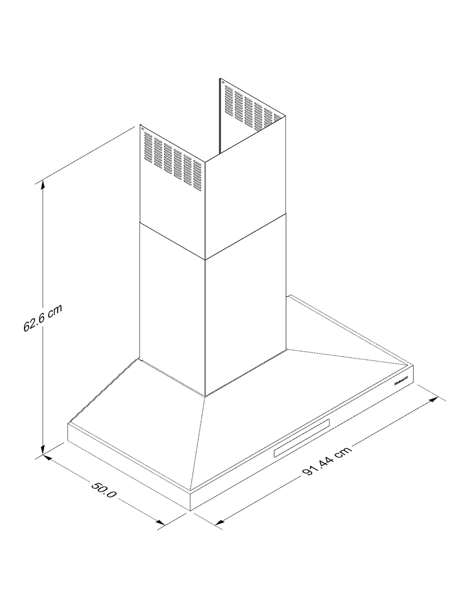 Campana de pared Kitchenaid KVWC736SBE de acero inoxidable