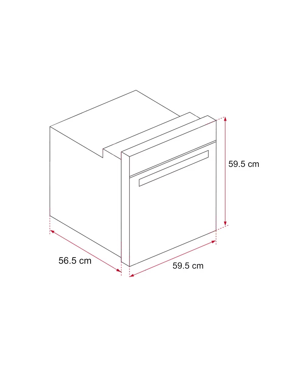 Horno a gas LP HBB7240GSS capacidad 2.5 pies