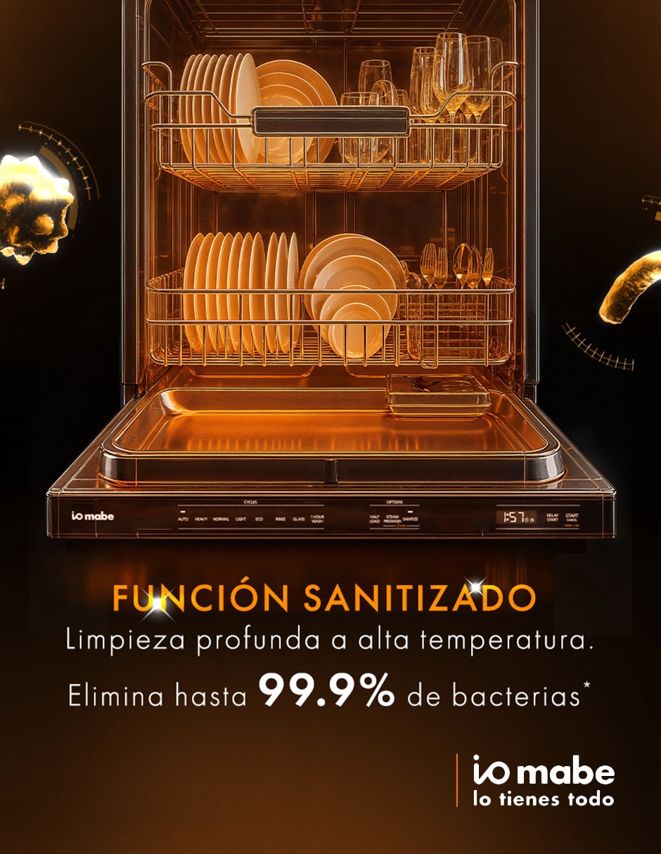Lavavajillas de empotre io mabe 15 servicios dio1501thfs