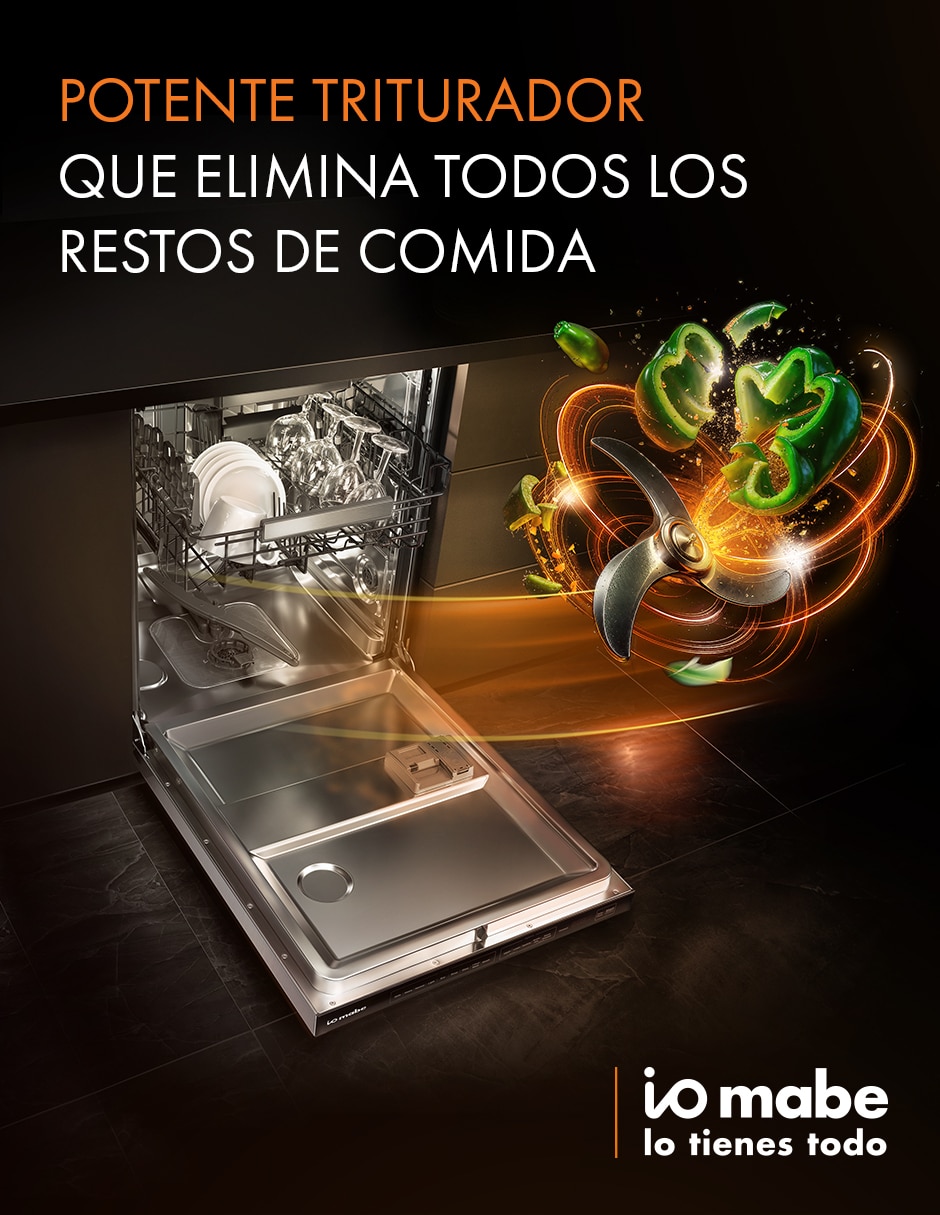 Lavavajillas de empotre io mabe 15 servicios dio1501thfs