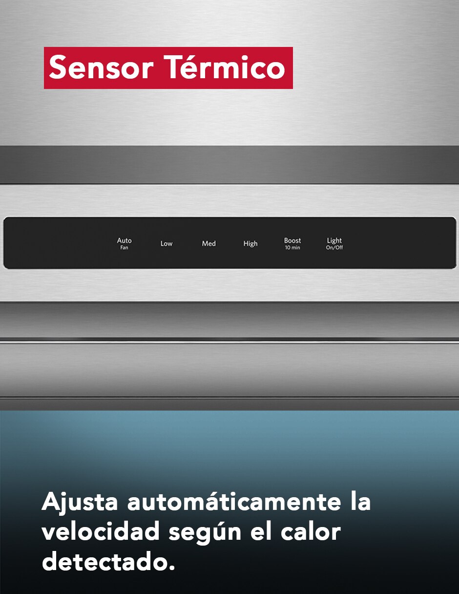 Campana Kitchenaid KVWC730SSS de acero inoxidable