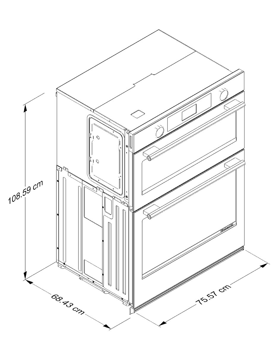 Horno eléctrico Kitchenaid KOEC730SJP capacidad 141 L