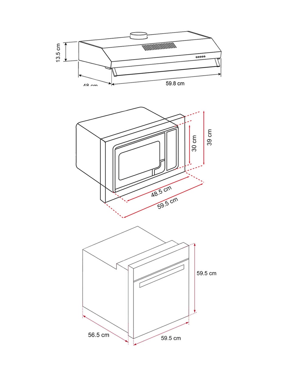 Horno a gas LP Empotre Horno a gas LP Empotre