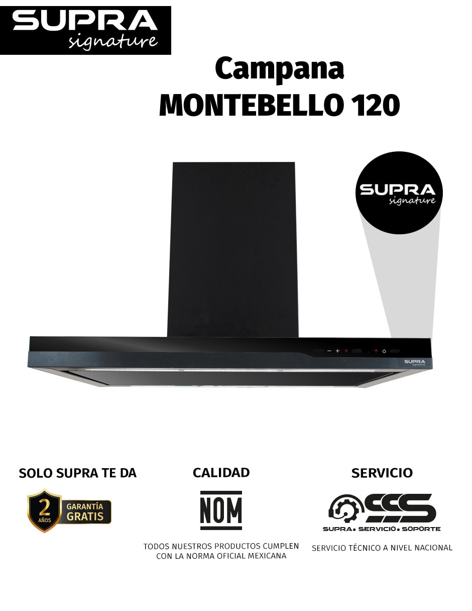 Campana de pared Montebello 120 de acero 8