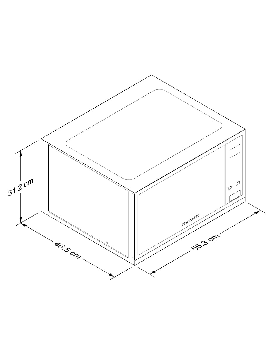 Horno de microondas de convencional modelo KMCS122SPS 6
