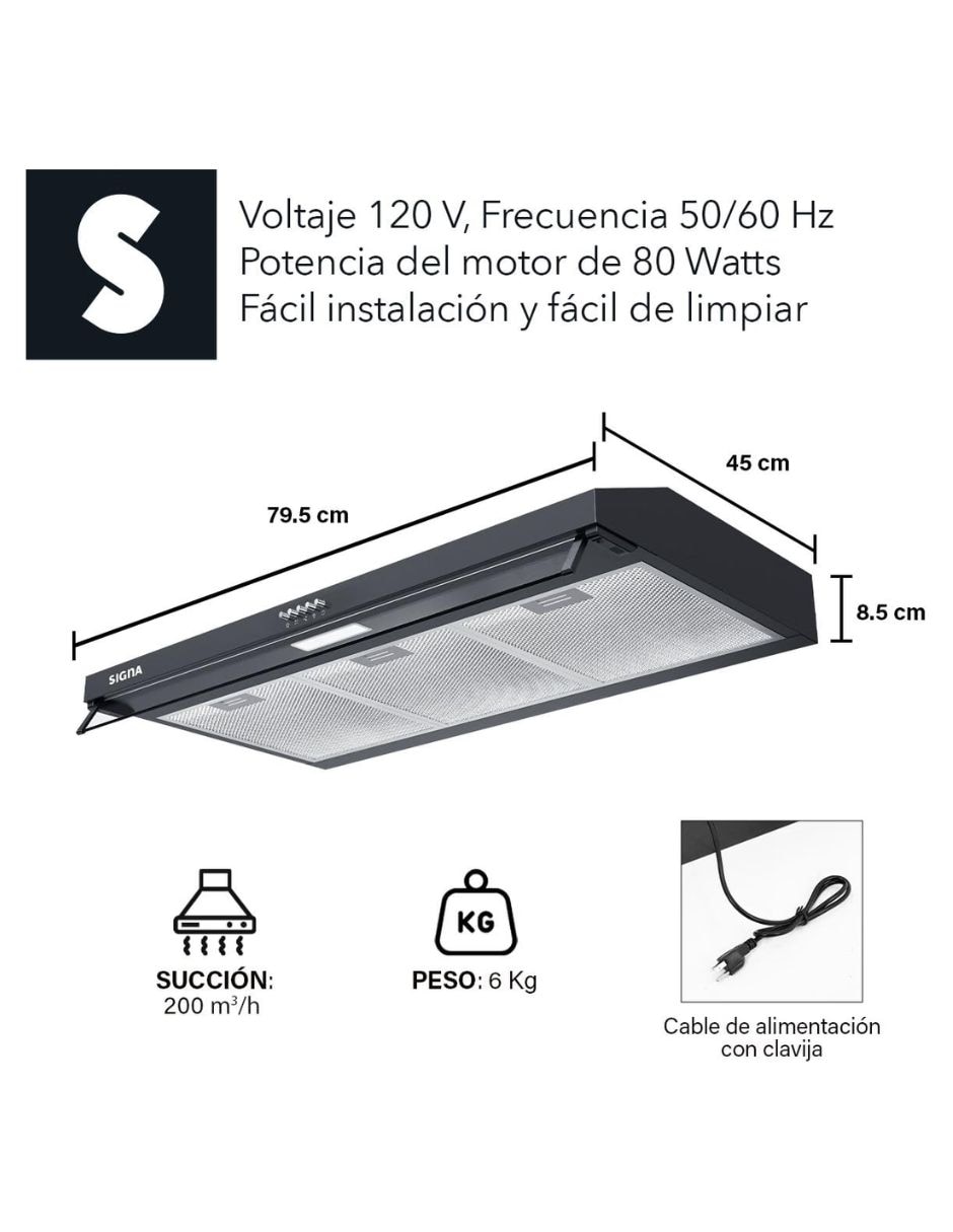 Campana de pared campana extractora de acero inoxidable 8