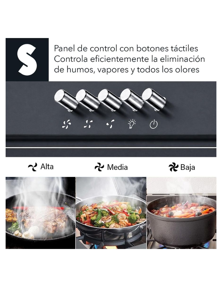 Campana de pared campana extractora de acero inoxidable 2