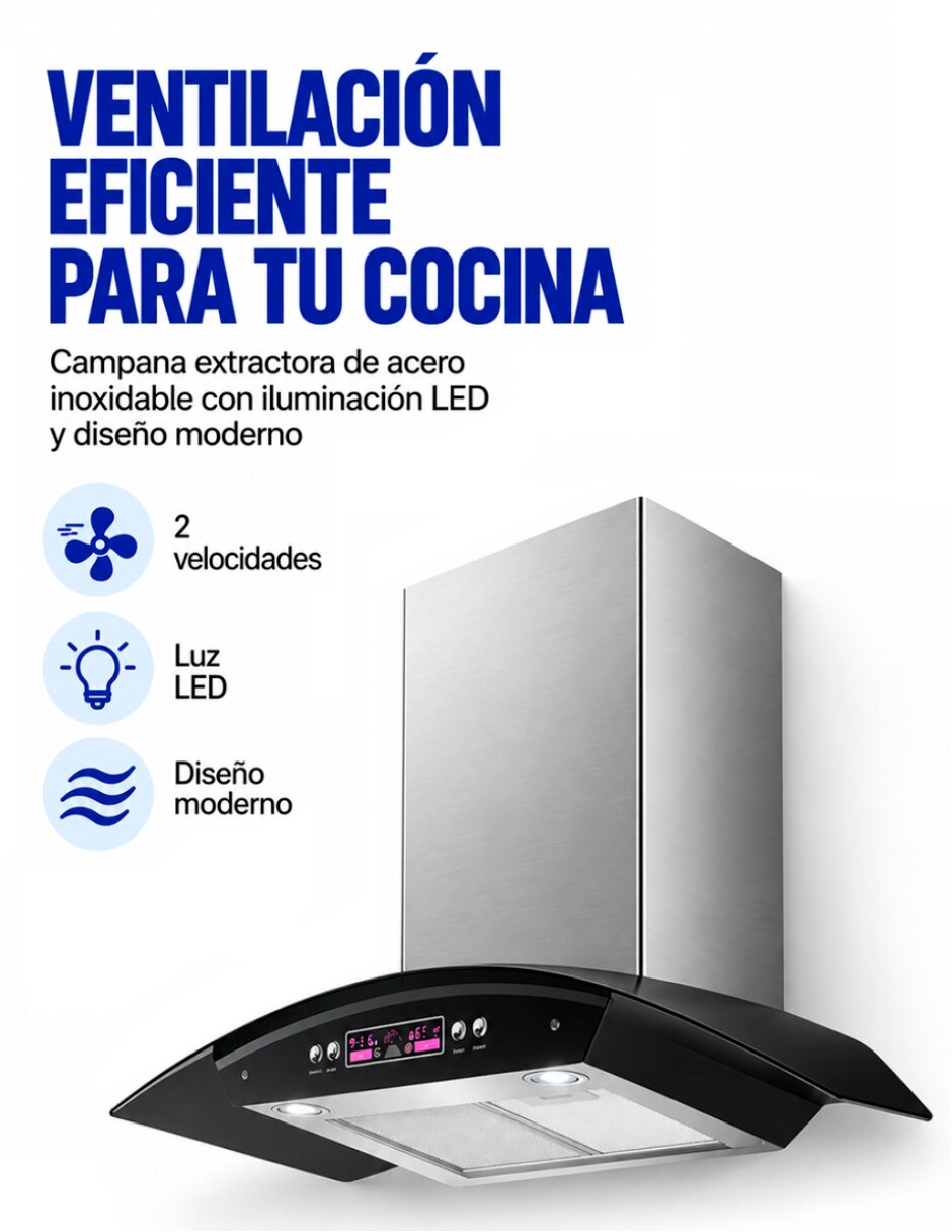 Campana de isla cbhh-1274 de acero inoxidable 2
