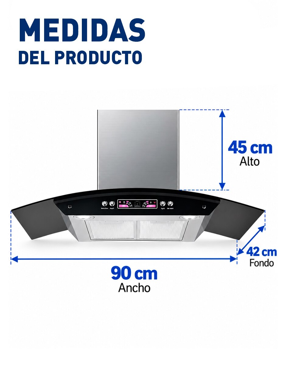 Campana de isla cbhh-1274 de acero inoxidable 5