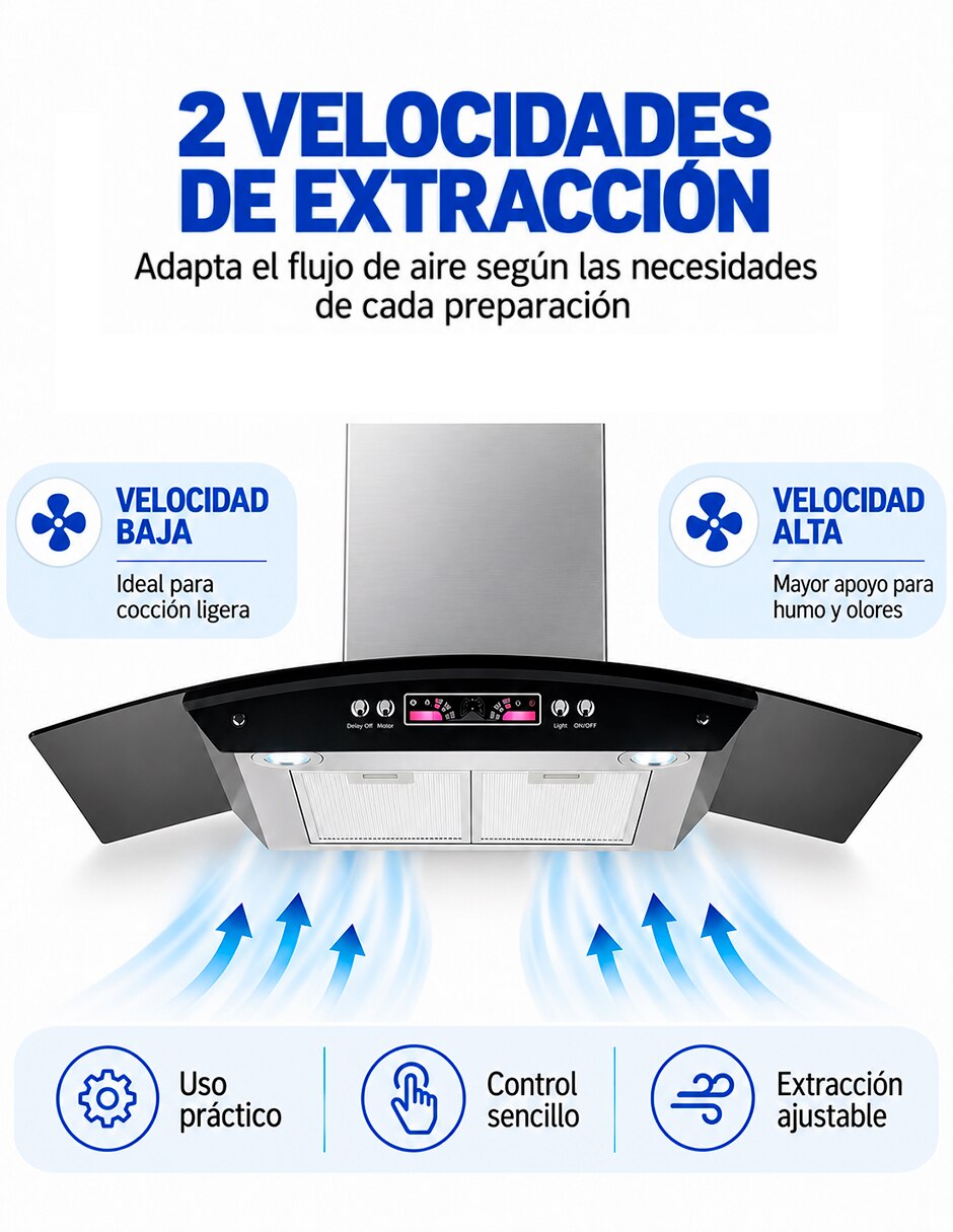 Campana de isla cbhh-1274 de acero inoxidable 4