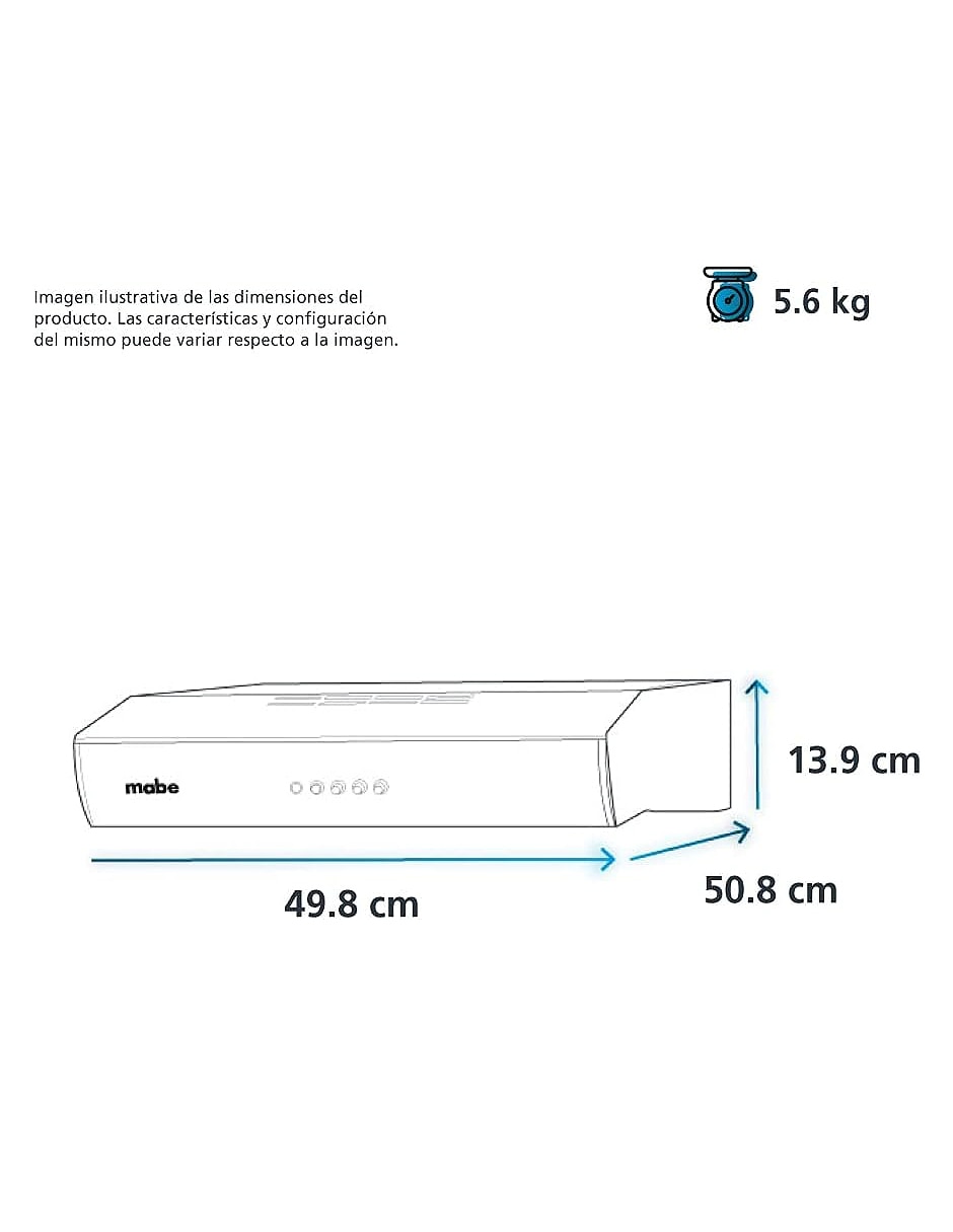 Campana de pared CMPU501NX0 de Acero 6