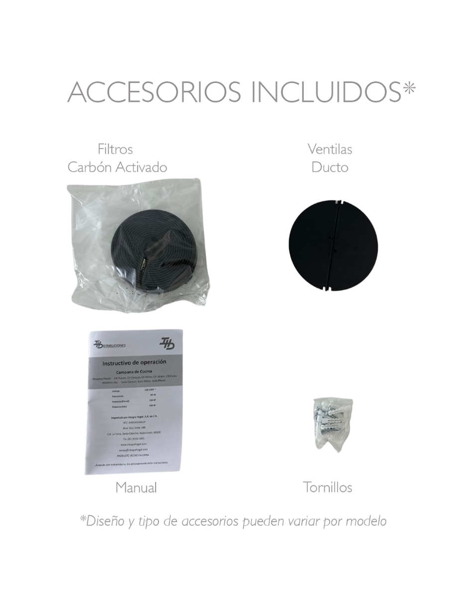 Campana plana cb100x 60 de acero inoxidable 4