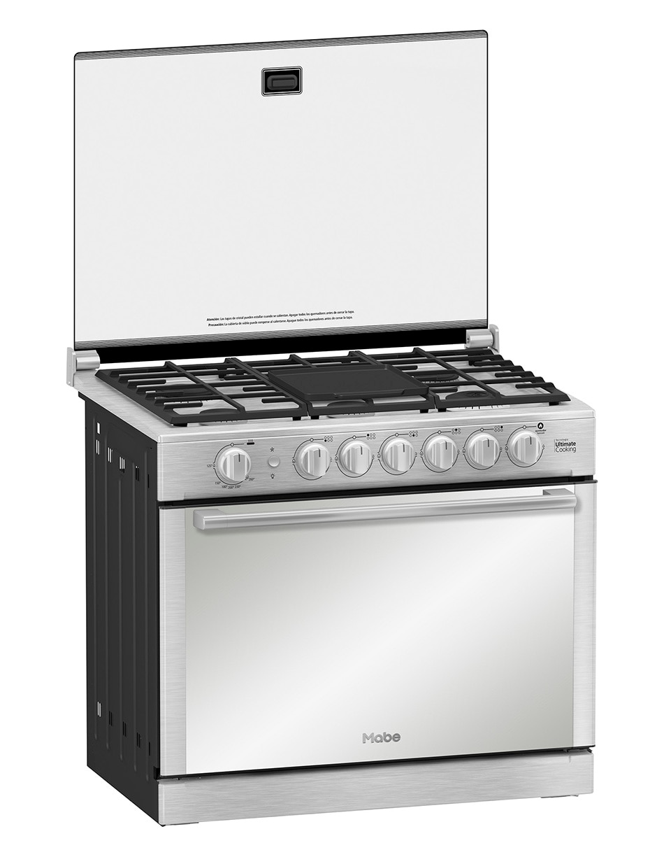 Combo estufa empotrable a Gas LP 79.2 cm XOC80790CMP80BSS de 6 quemadores 11