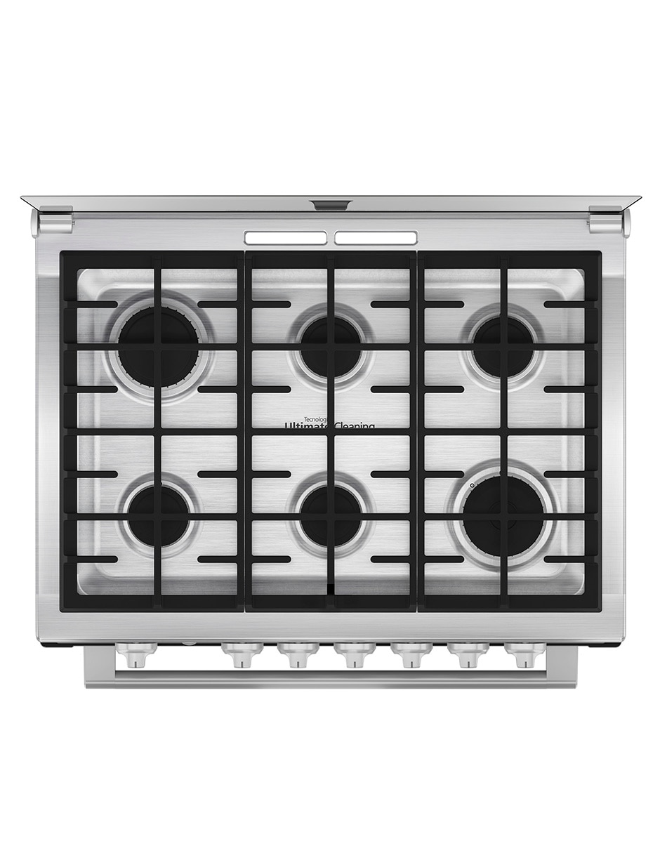 Combo estufa empotrable a Gas LP 79.2 cm XOC80790CMP80BSS de 6 quemadores 12