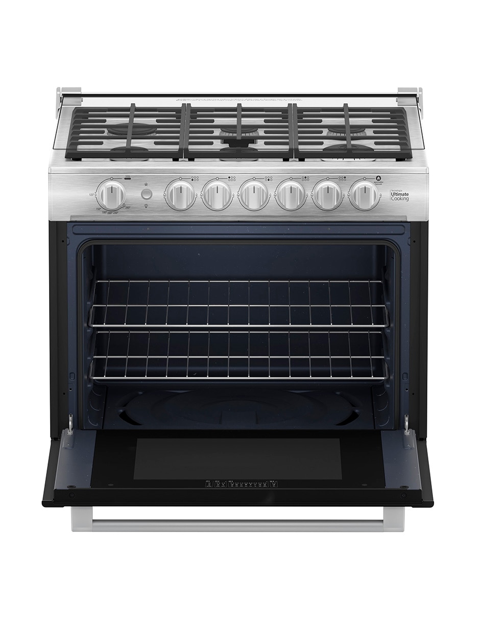 Combo estufa empotrable a Gas LP 79.2 cm XOC80790CMP80BSS de 6 quemadores 5