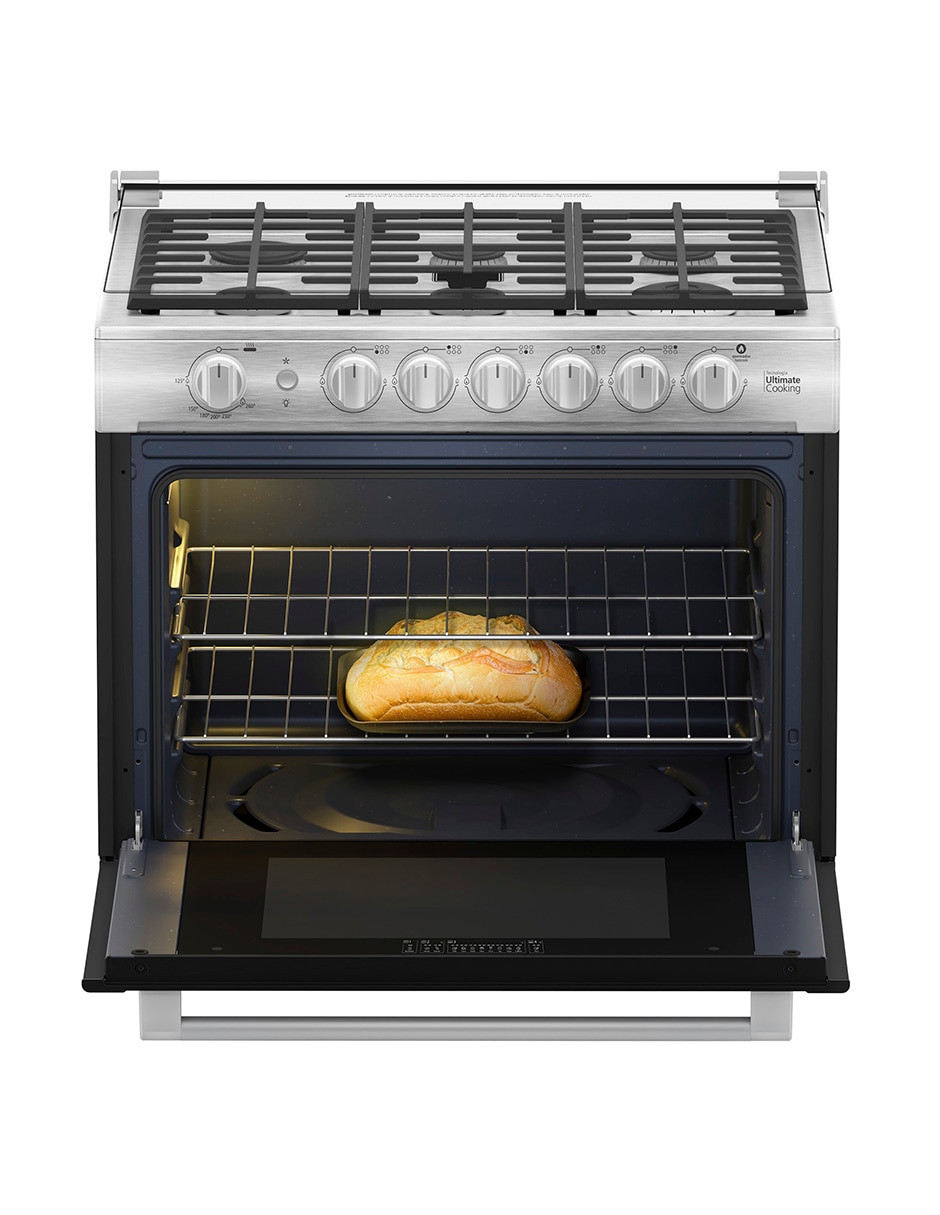 Combo estufa empotrable a Gas LP 79.2 cm XOC80790CMP80BSS de 6 quemadores 6