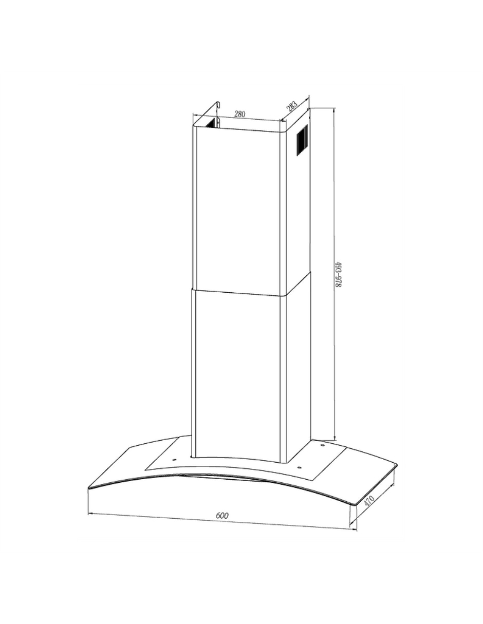 Campana plana ch milan 60 de acero inoxidable 11