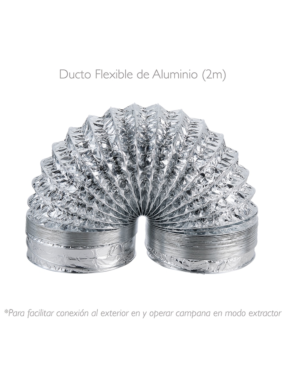 Campana plana ch milan 60 de acero inoxidable 10