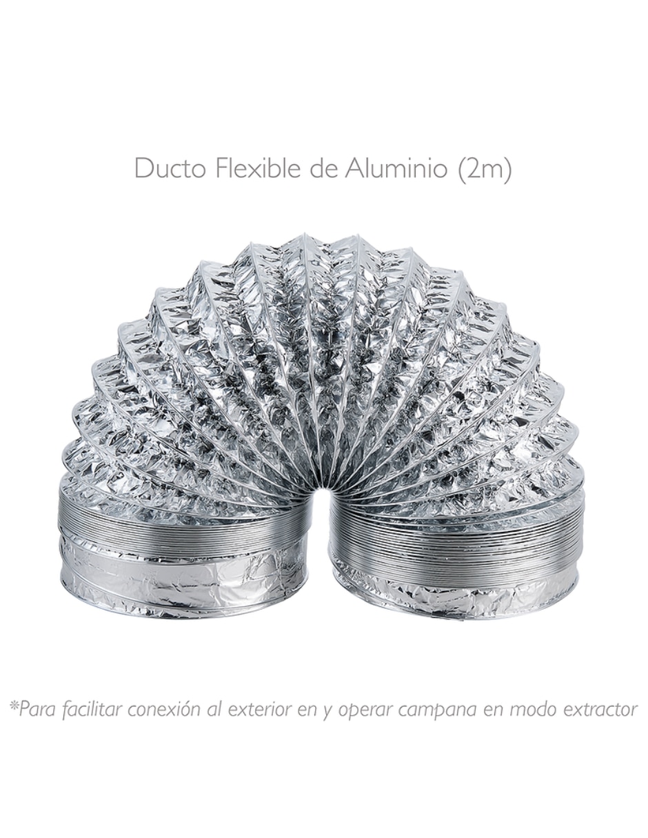 Campana plana isola miami 30 de acero inoxidable 10