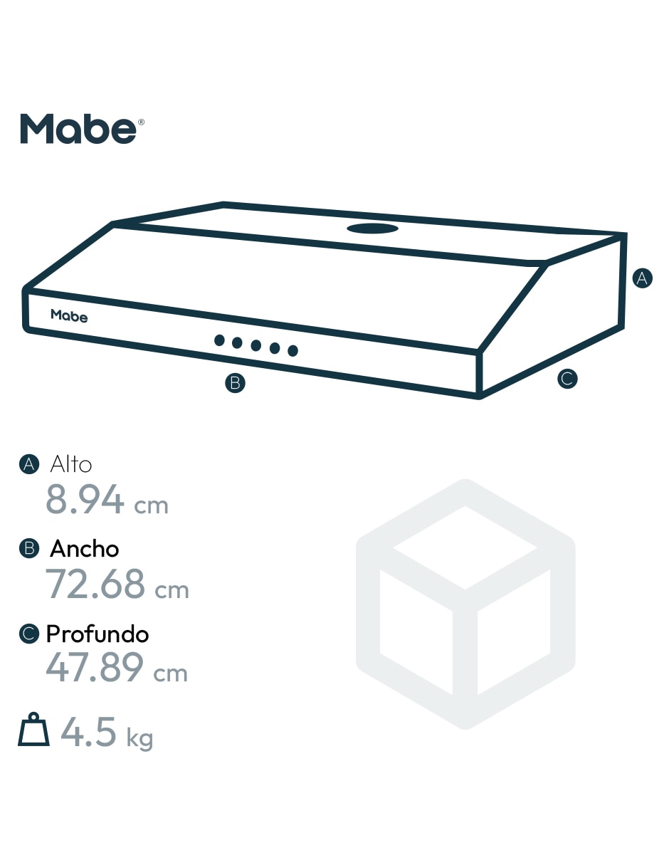 Campana de pared cmpu76bgx0 de acero 5